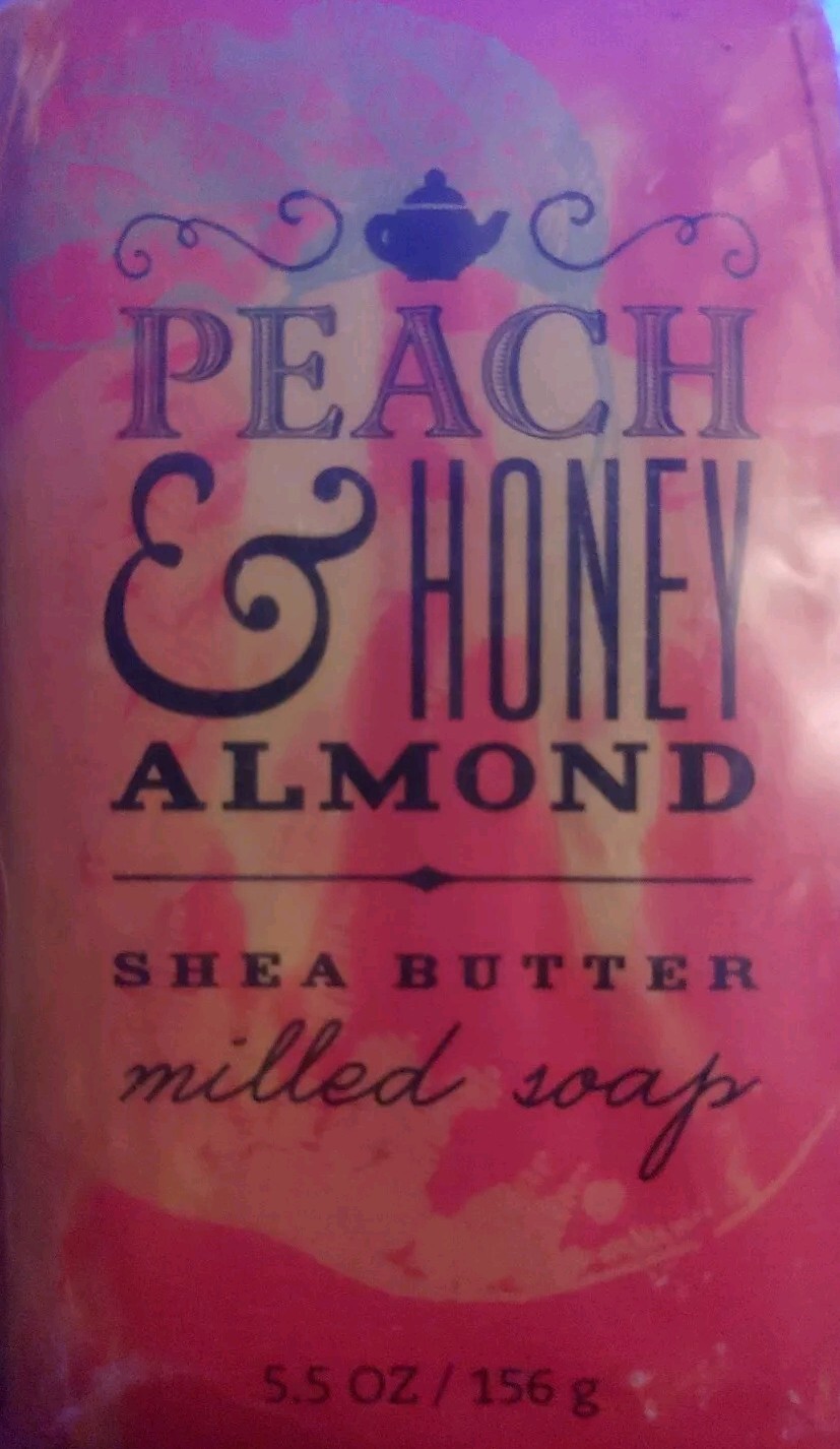 New Bath & Body Works Peach & Honey Almond Shea Butter Milled Bar soap Fast Ship