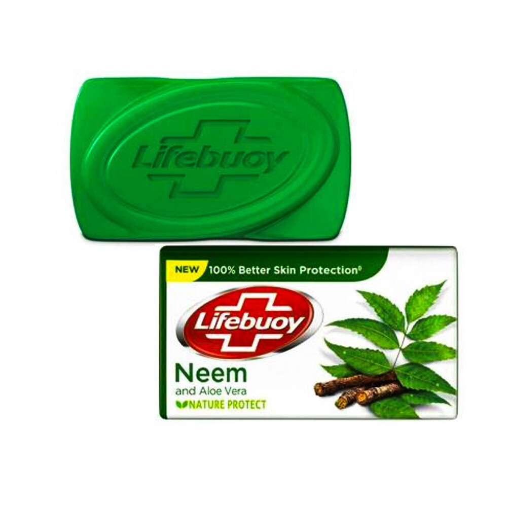 LIFEBUOY Aloe Vera and Neem Soap Bar Skin Protection Better 100% Herbal bathing