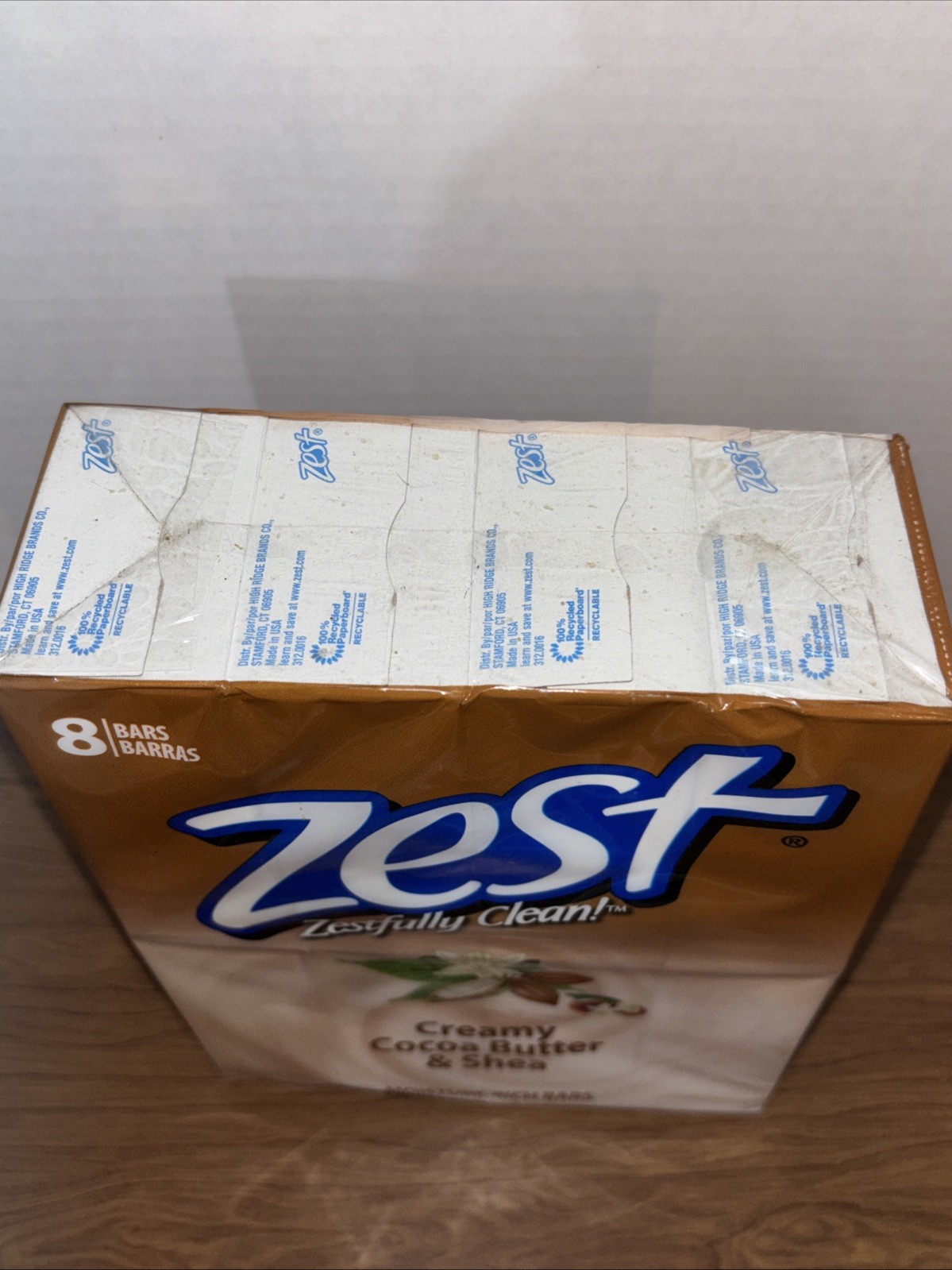 Zest Bar Soap- 8 Bars Enriched W/Cocoa Butter & Shea for Ultra Moisturizing NOS