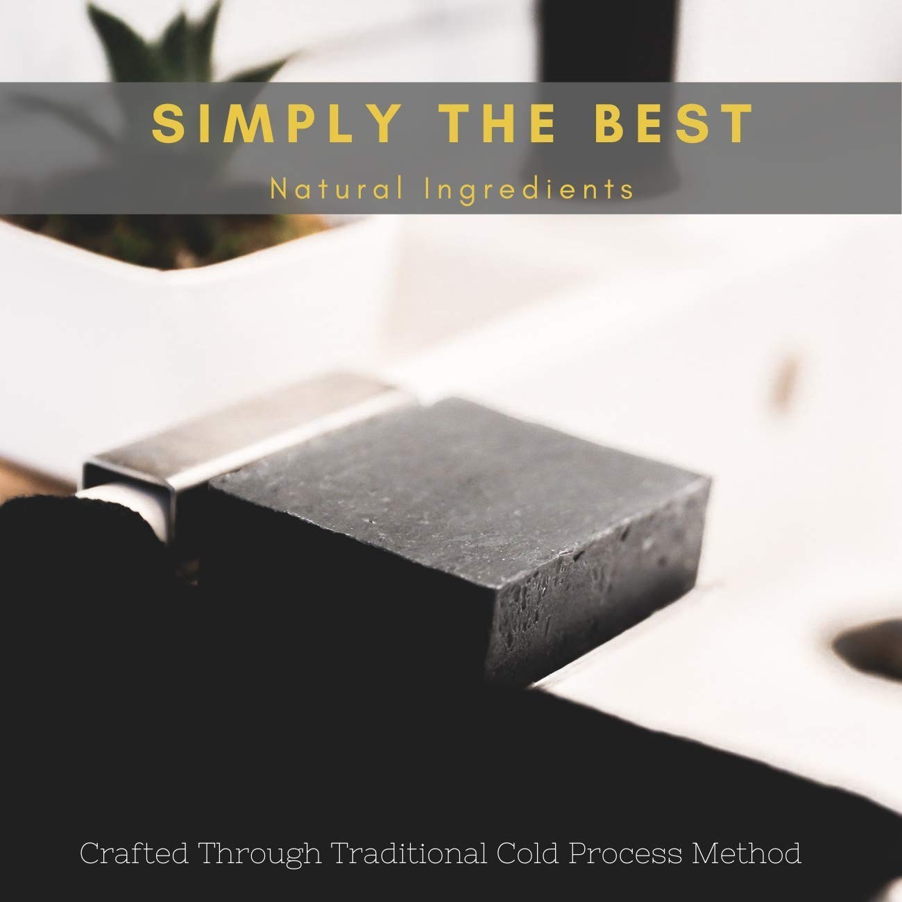 Handcrafted Natural Charcoal Soap – Effective Acne Solution (2 Bars, 4.5 oz)
