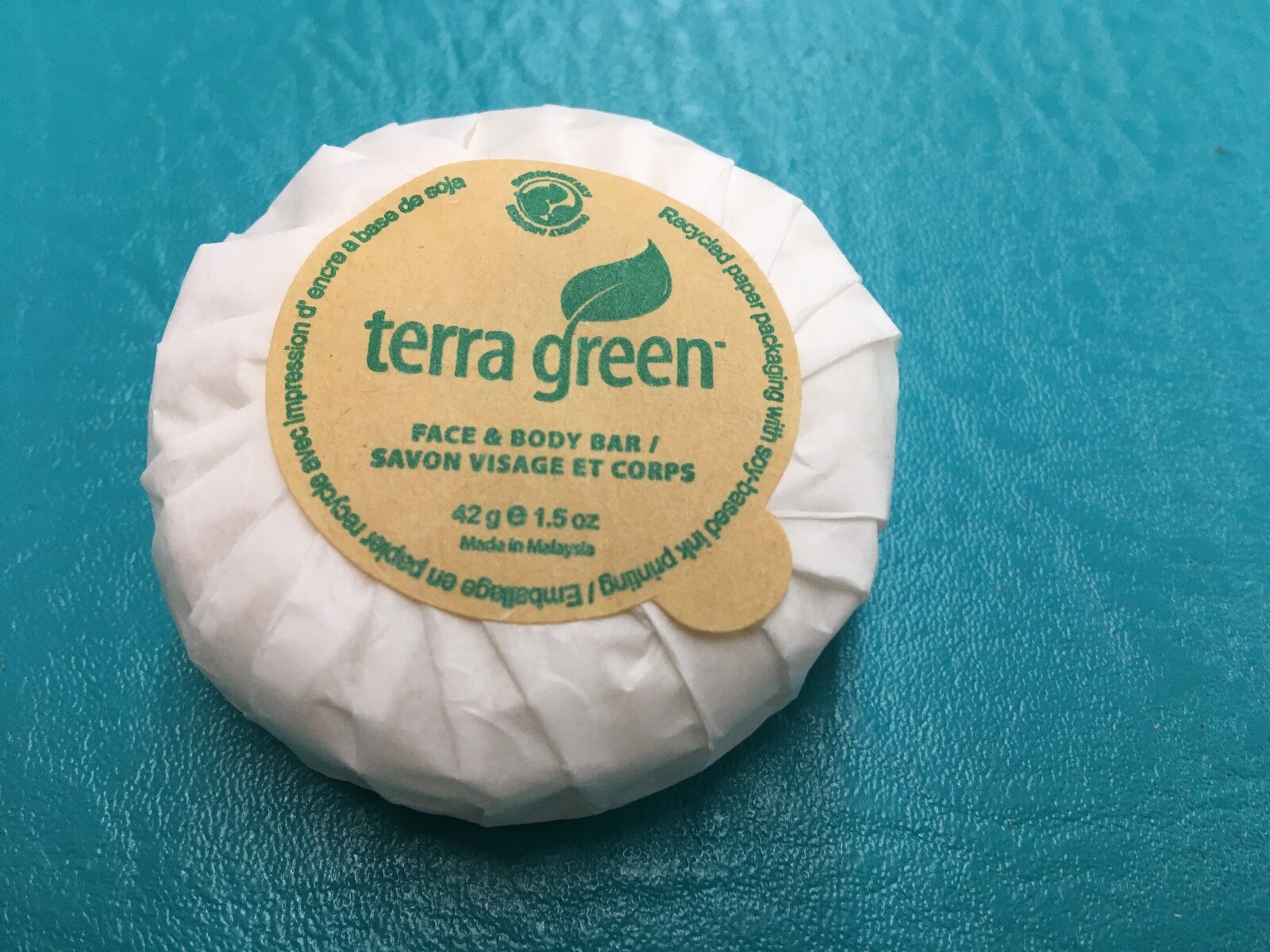 6 Terra Green Face and Body Soap Bar 1.5 oz Larger Size Travel 1 1/2 Ounce