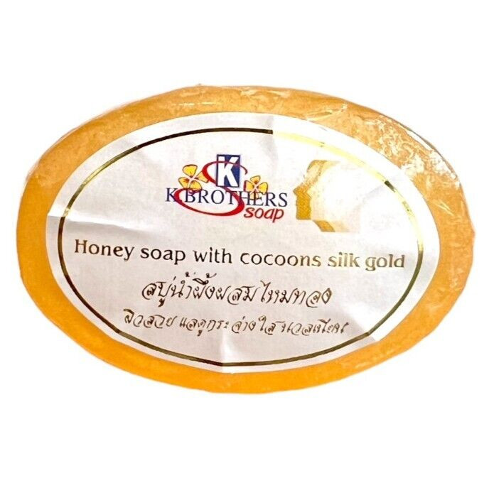 12 bars Honey soap with cocoons silk gold K.Brothers Natural Soap 30 g