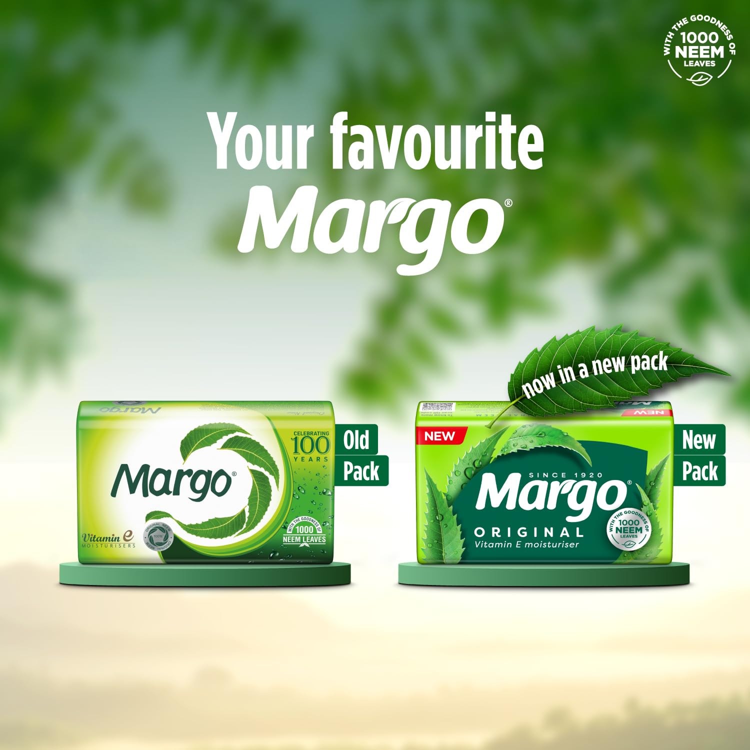 Margo Original Neem Soap 125gm X 8 | Powered With Goodness of 1000 Natural Neem