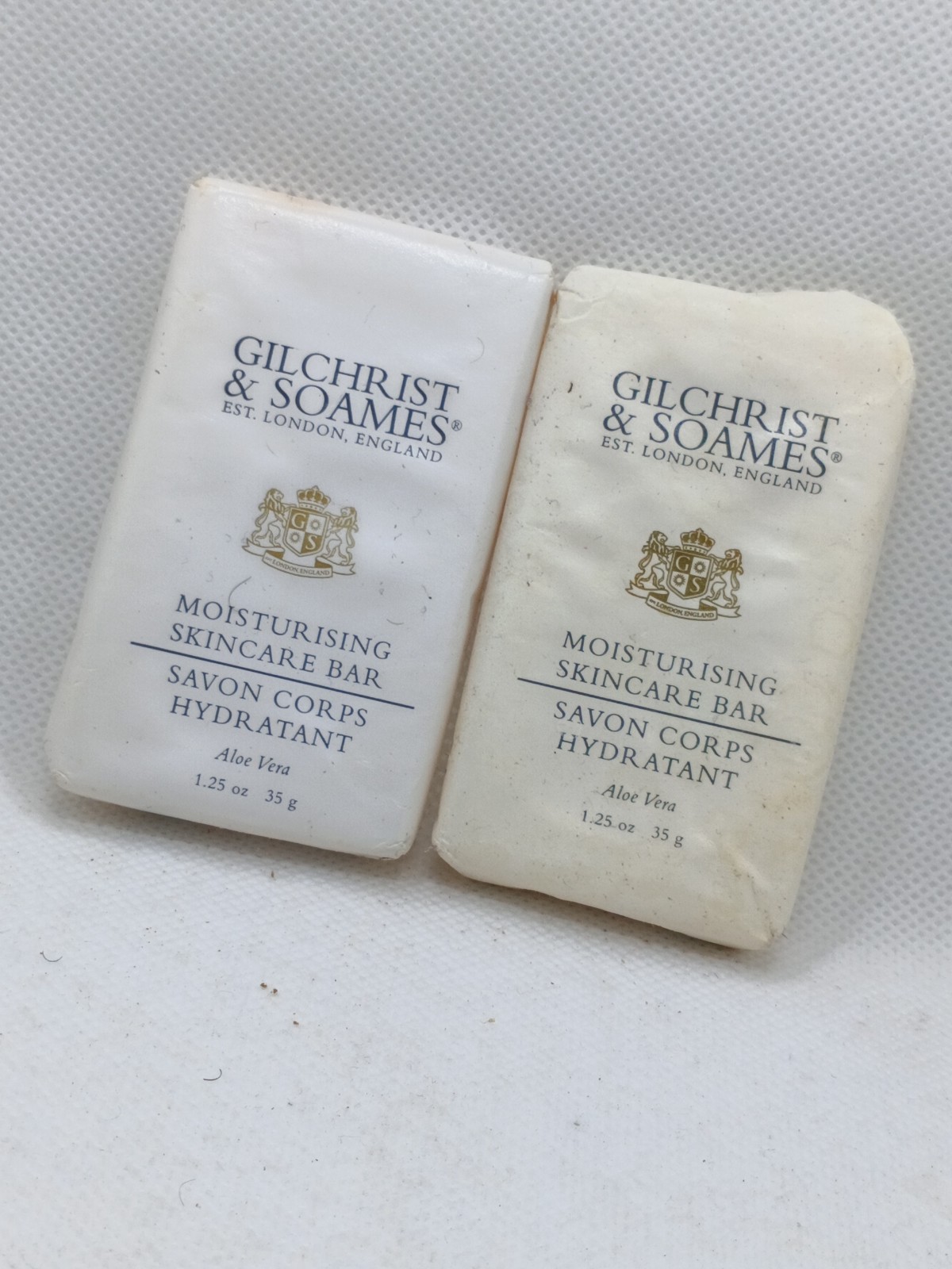 Gilchrist & Soames Moisturizing Skincare Bar with Aloe Vera Lot of 2 (1.25 oz)