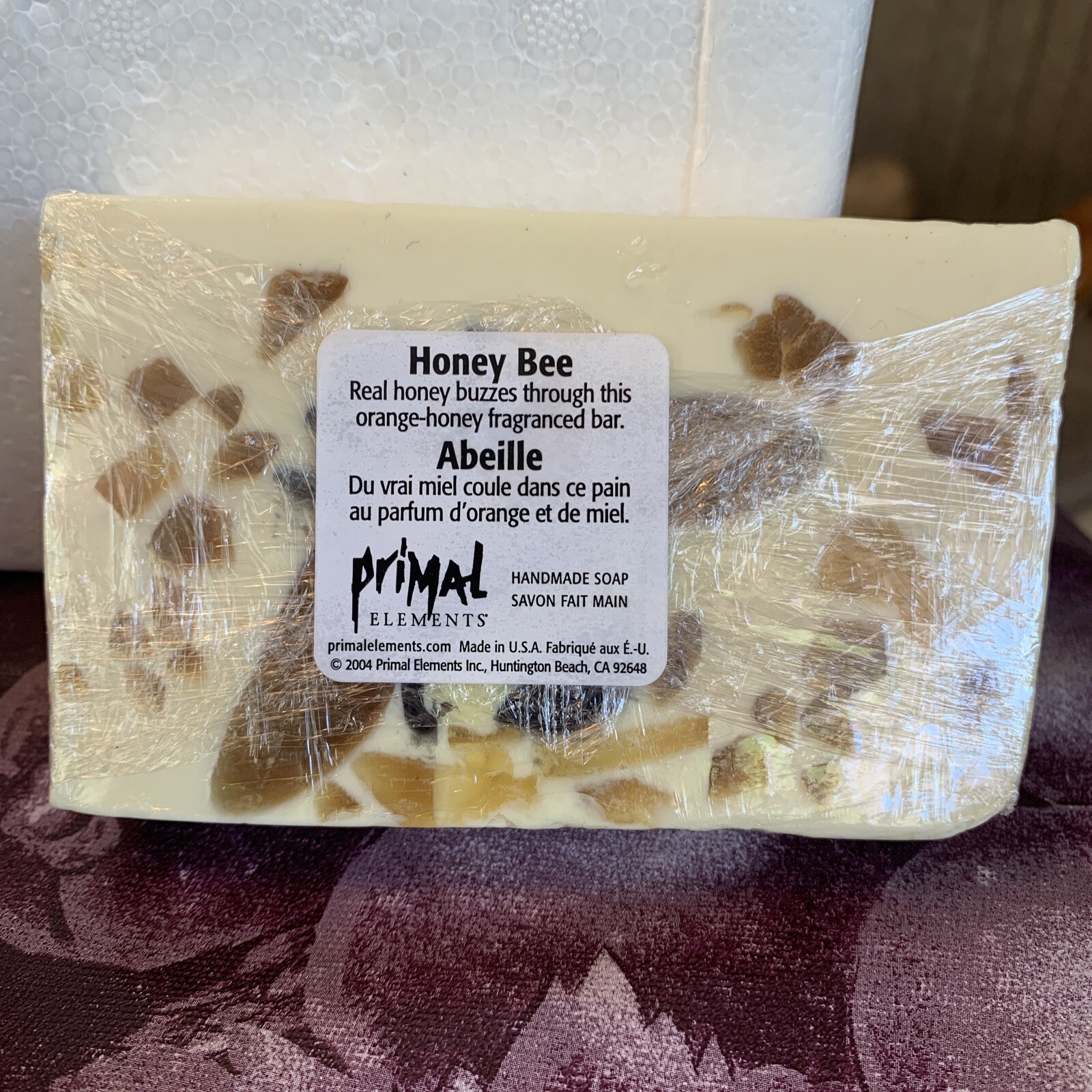 Honey Bee Real Honey Orange Fragrance Handmade Bar Soap Sealed Brand New