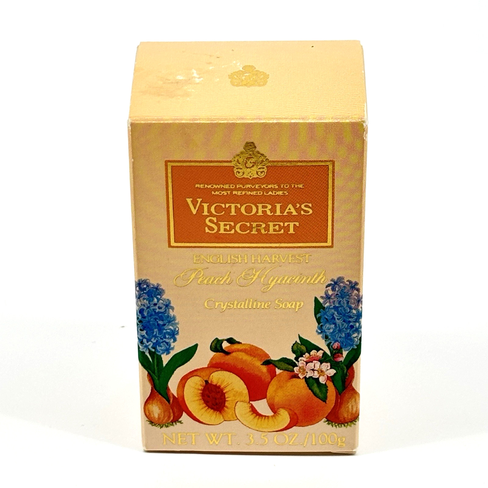 Victoria Secret English Harvest Peach Hyacinth Crystalline Soap 3.5 oz NIB VTG