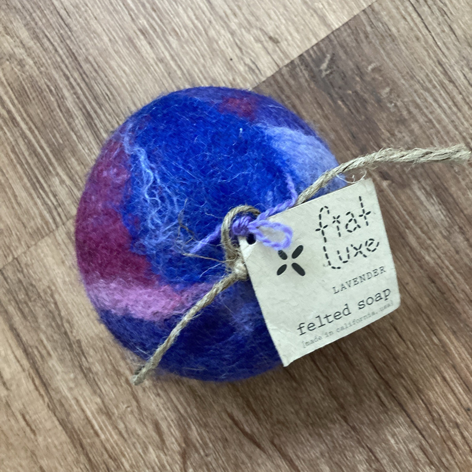 Fiat Luxe Lavender Felted Bath Soap Wool Handmade Essential Oil Unique Gift