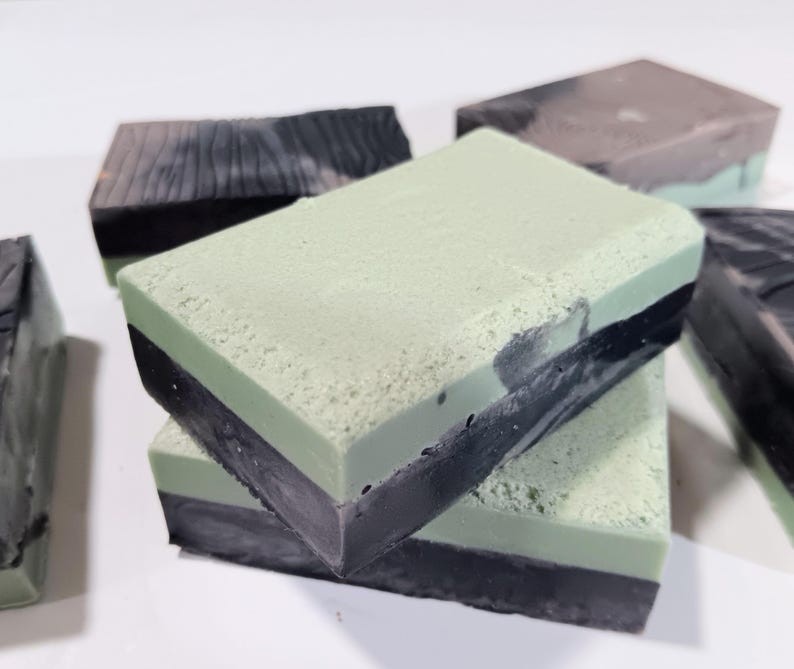 Cedarwood Charcoal Soap for Men | Goat Milk Face & Body Bar with Rosemary