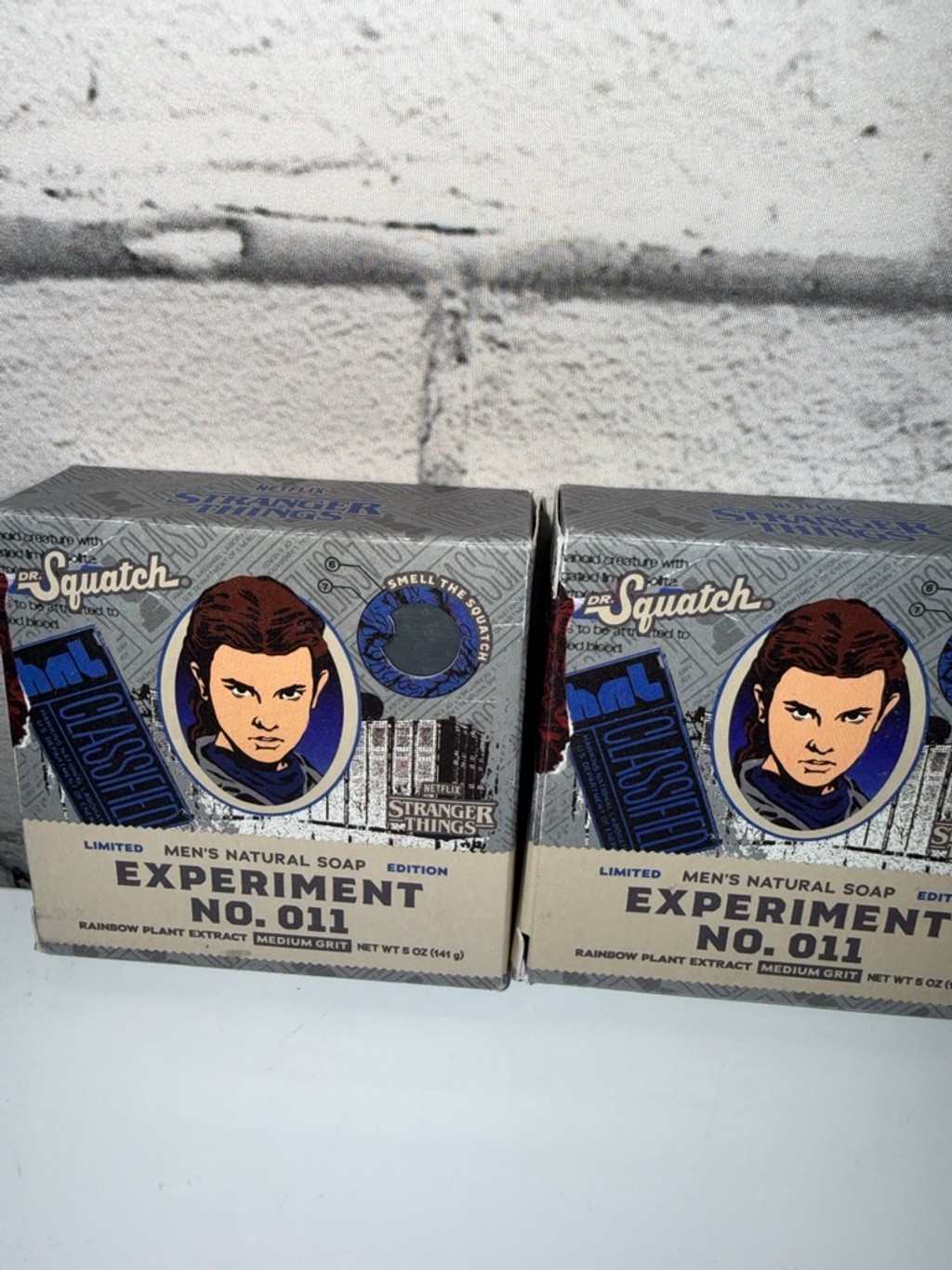Men’s Dr. Squatch Stranger Things Soap Set of Four Size Gray Red Mens Gift