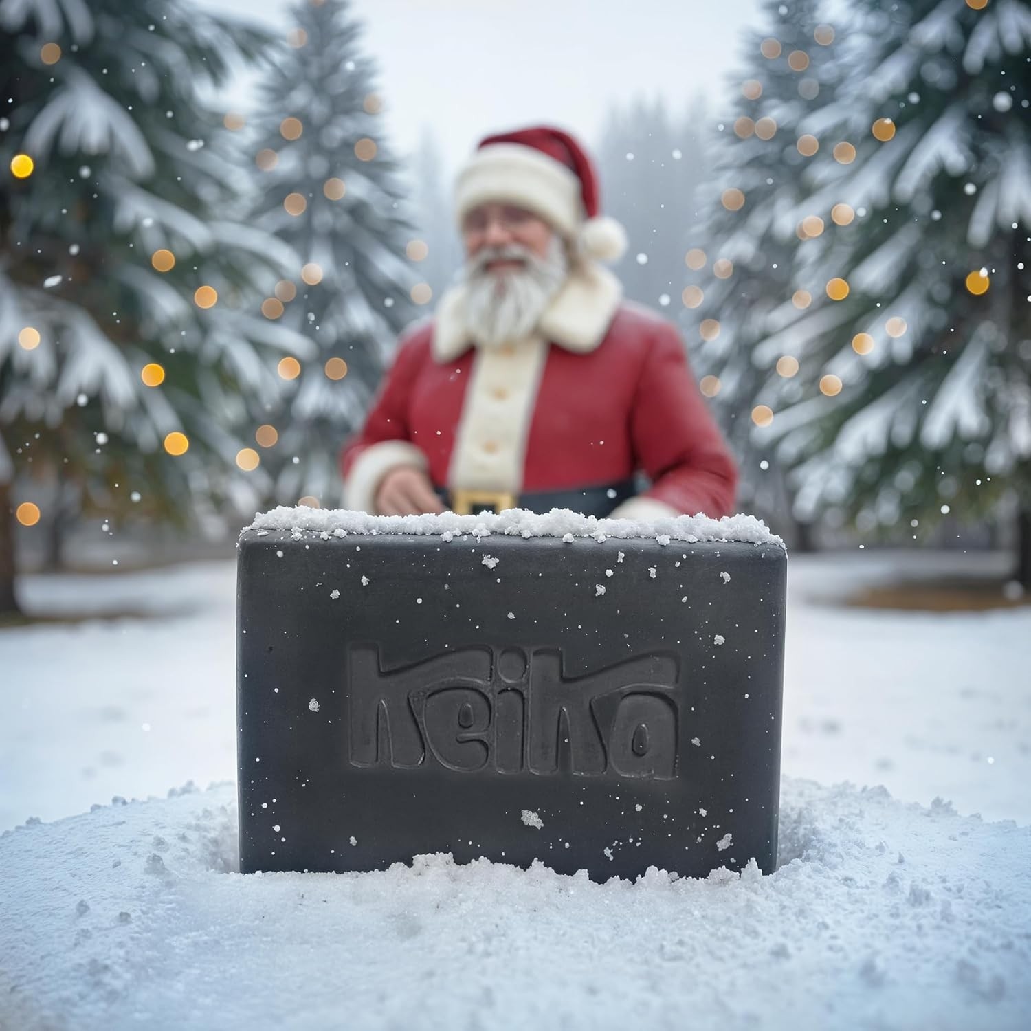 Keika Charcoal Black Soap Bar for Eczema, Psoriasis, Face, Body, Men Women Teens