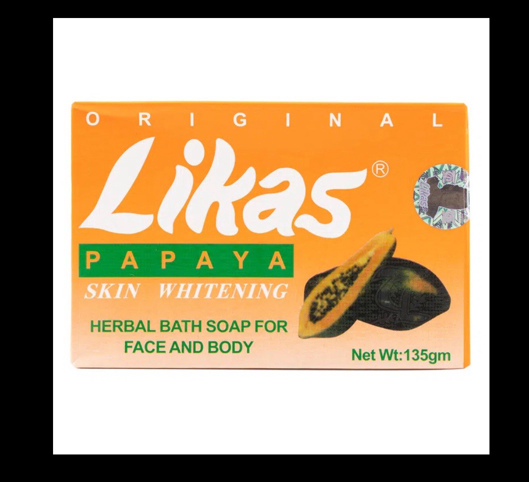 Likas Papaya Herbal Bath Soap Skin Whitening Papaya Scent Face & Body 7 bars