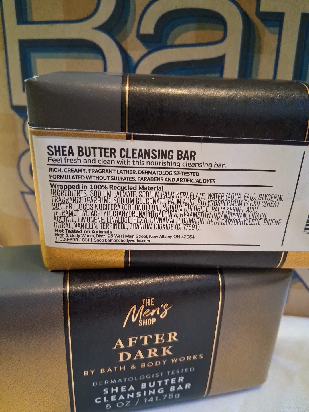 Bath & Body Works “After Dark” Shea Butter Bar Soap 5 oz – 2Pk #29