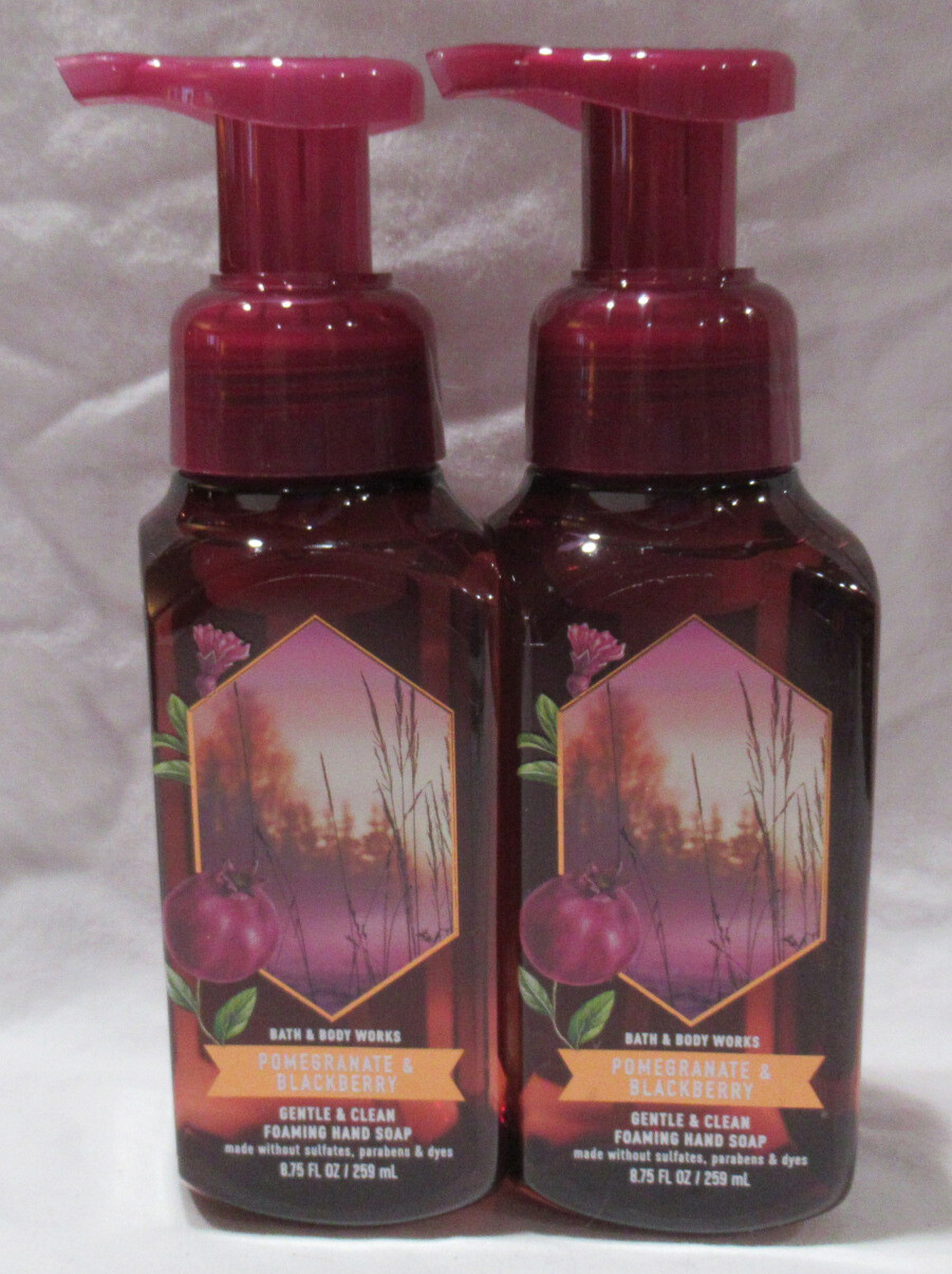 Bath & Body Works Gentle & Clean Hand Soap Lot Set of 2 POMEGRANATE & BLACKBERRY