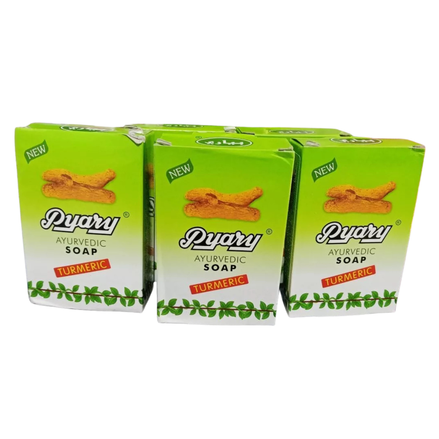 6 Pack Pyary Ayurvedic Soap Bathing Beauty Soap Original Turmeric Soap India