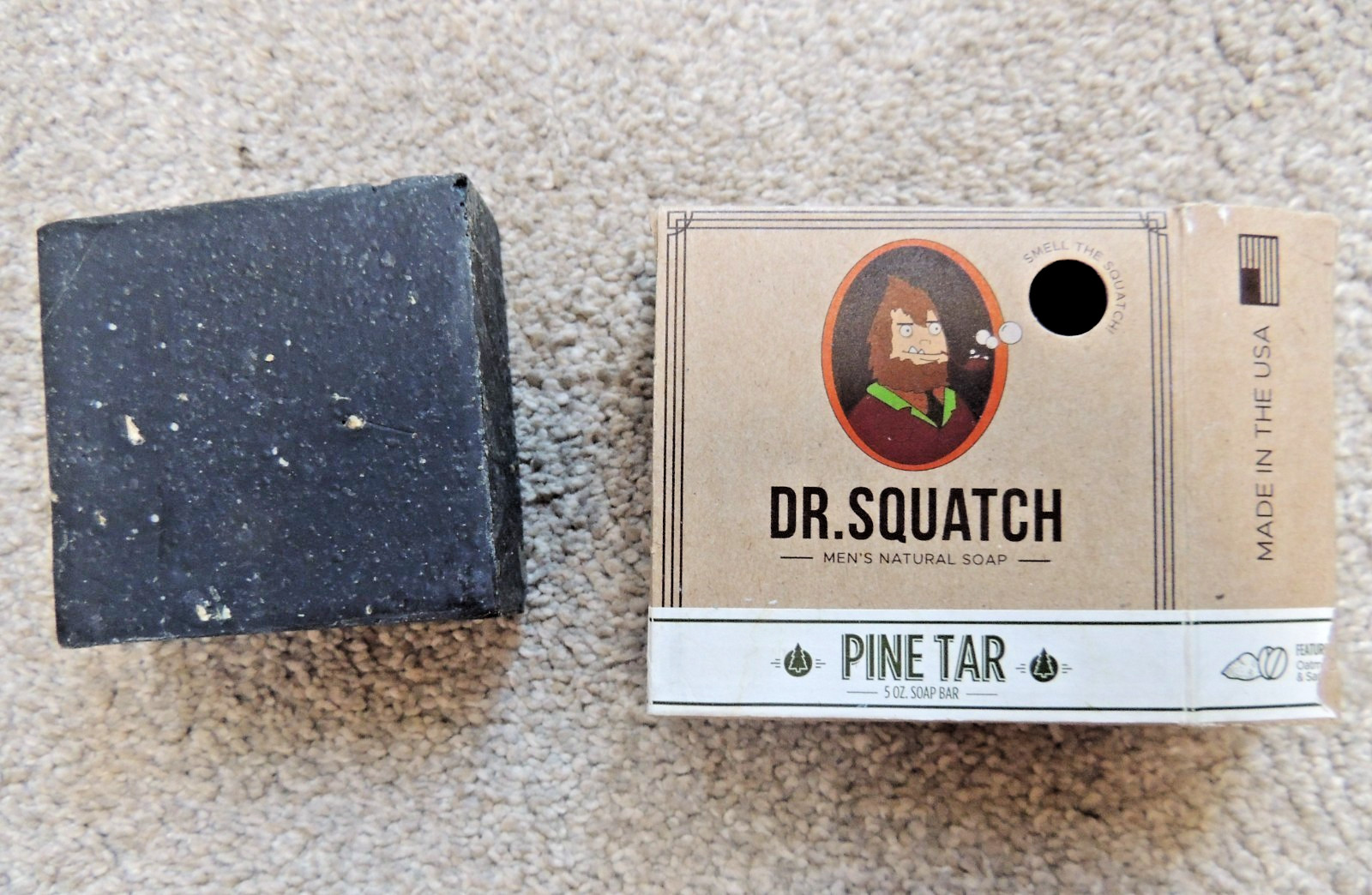 Dr. Squatch Pine Tar Bar Soap Exact bar pictured