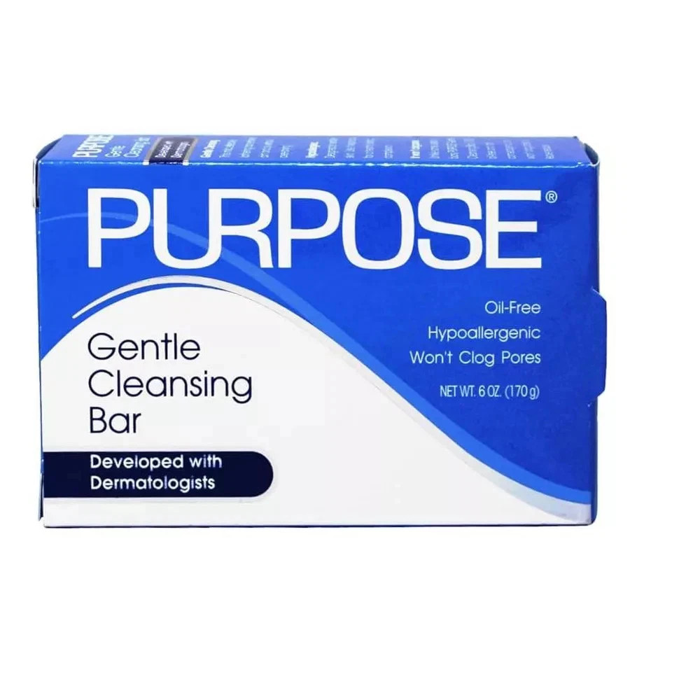 Purpose Gentle Cleansing Face Bar Soap Hypoallergenic Sensitive Skin 6 oz 4PK