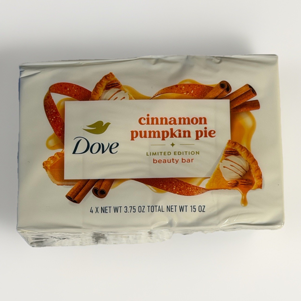 Dove Cinnamon Pumpkin Pie Limited Edition Beauty Bar Multipack 4 x 3.75 oz