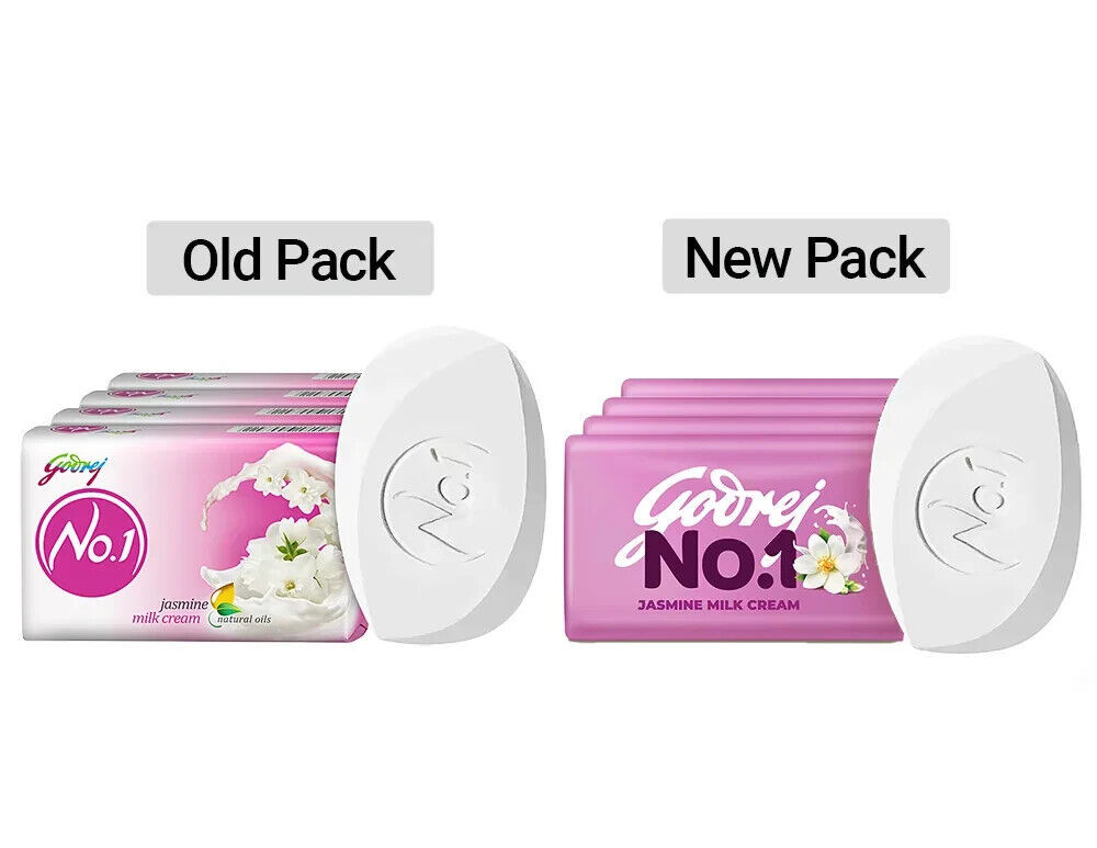 Godrej No-1 Jasmine Milk Cream Soap 100 gm each ( pack of 5 ) fast shipping