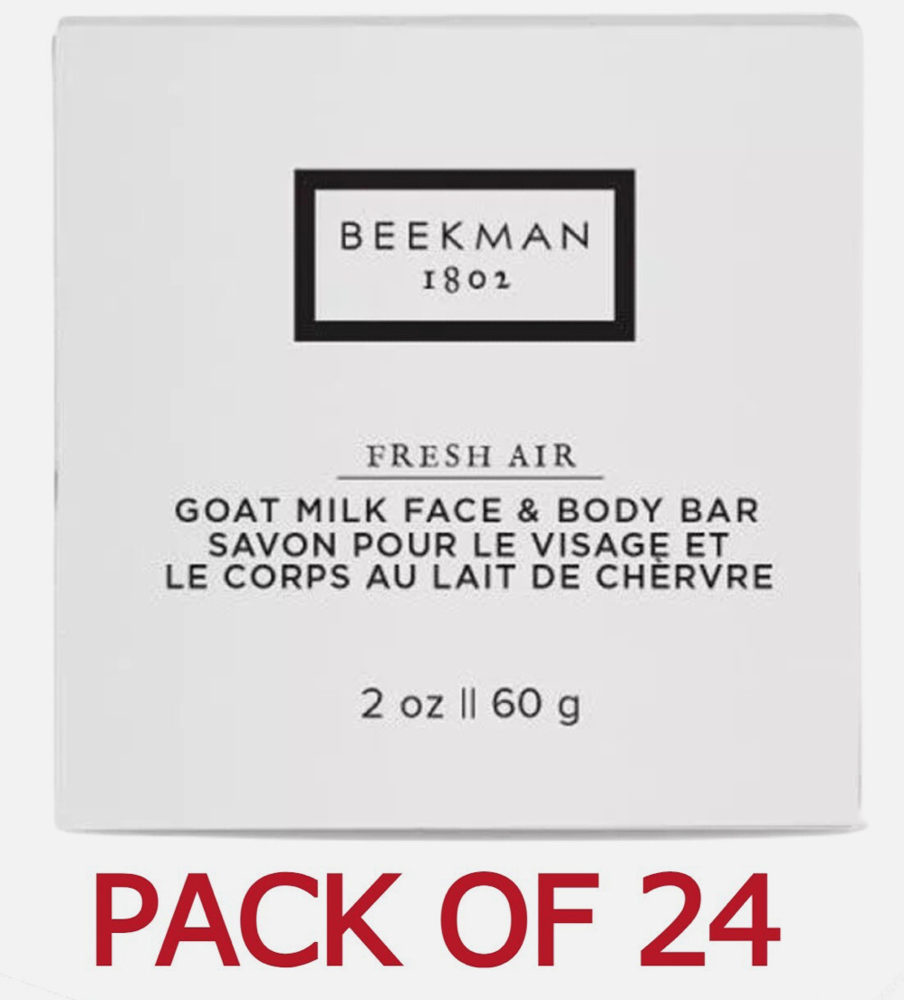 PACK OF 24 Beekman 1802 Body Bar Soap Fresh Air Scent 2oz Each Travel Size