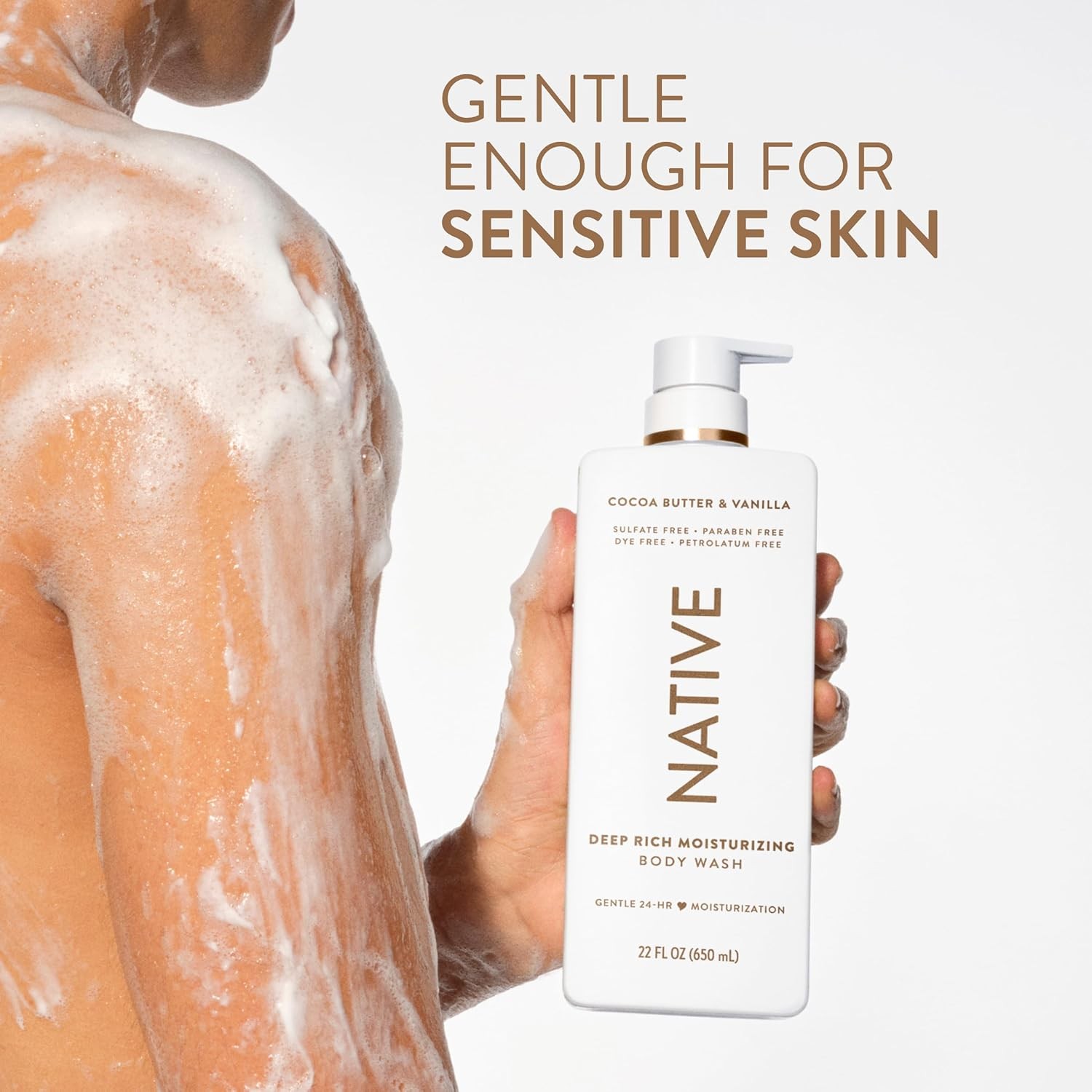 Native Cocoa Butter & Vanilla Scent 24-Hour Moisturizing Bodywash for Women & Me