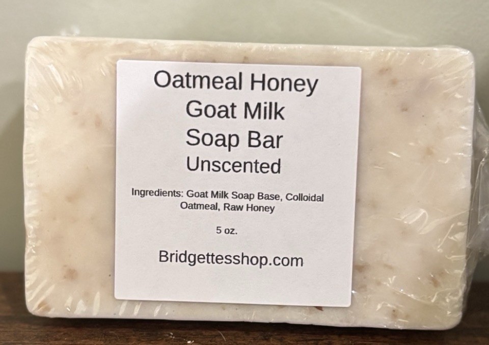 Oatmeal Honey Goat Milk Soap Bar Unscented Sensitive Skin Natural 5oz Bundle