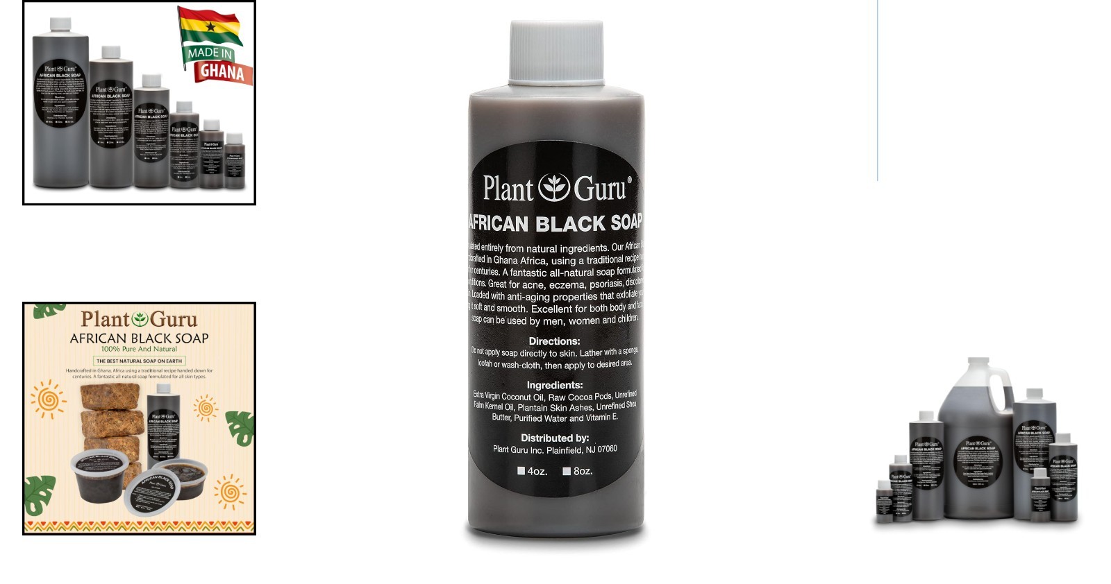 Revitalizing African Black Soap Liquid – 4 oz for Radiant Skin & Healthy Hair