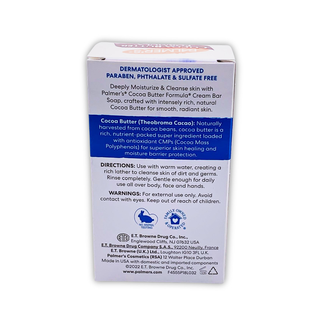 Palmer’s Cocoa Butter Cream Bar Soap – 12 Pack | Vitamin E | 4.7 oz Bars