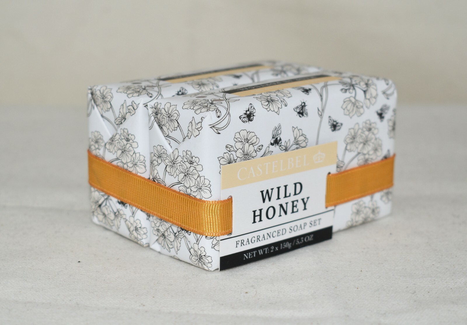 1 Set of 2 CASTELBEL Wild Honey Fragranced Soap Set Made in Portugal