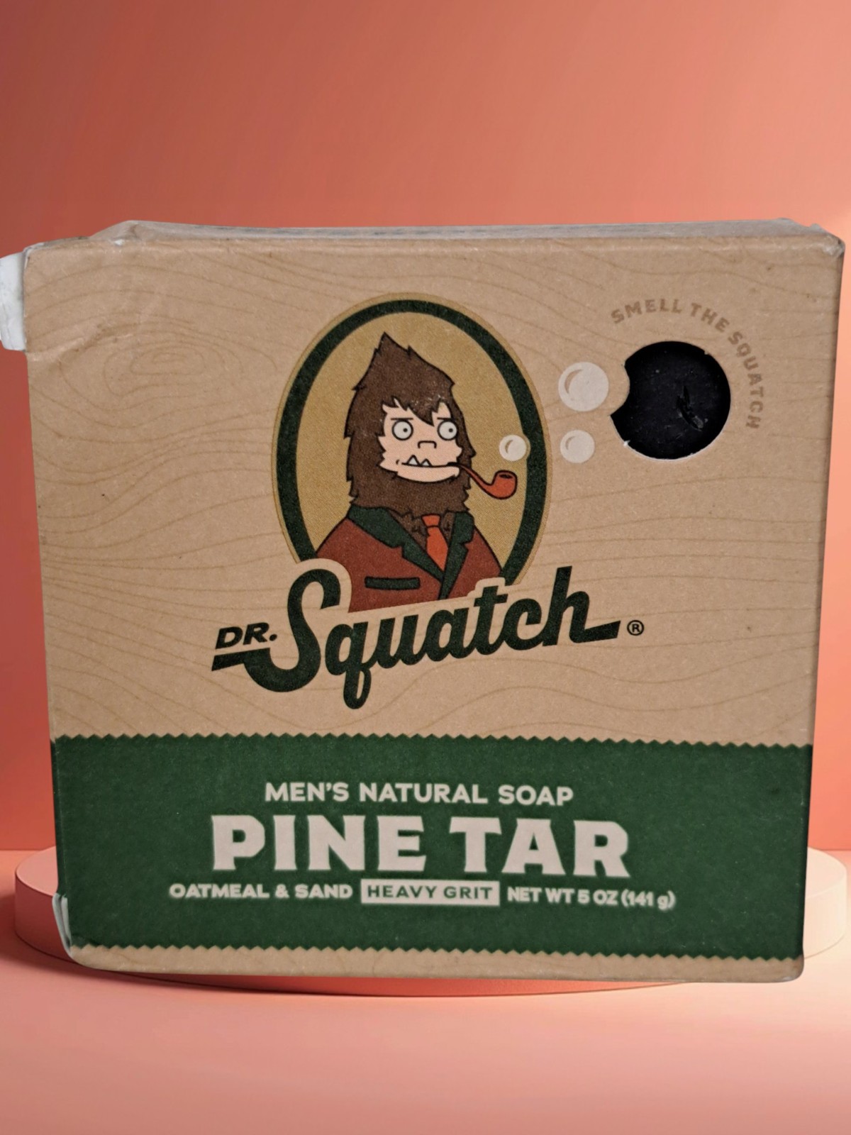Dr Squatch Men’s Natural Soap Pine Tar 5 oz bar Heavy Grit