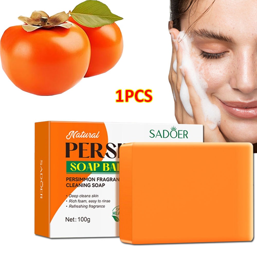 20x Persimmon Soap Bar for Old People Smell, Natural Body Odor Control Bar Soap