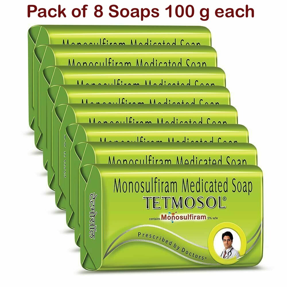 Tetmosol Medicated Soap LOT OF 8 SOAPS. INDIA SELLER 100g