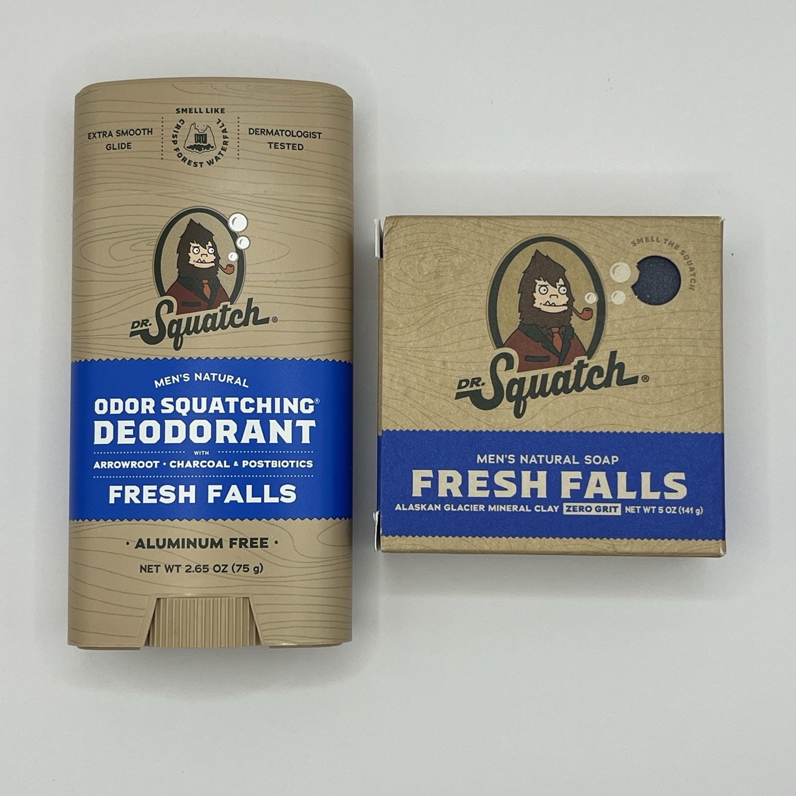 Dr. Squatch Fresh Falls Bundle 5oz Soap & 2.65oz Deodorant All Natural BRAND NEW