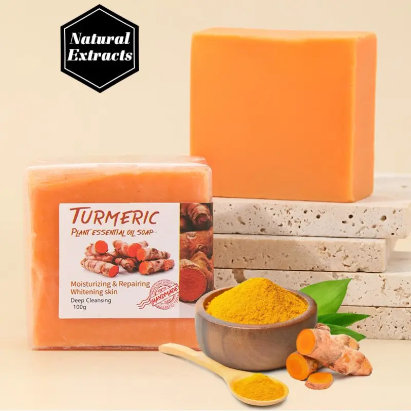 Tumeric Soap Skin Whitening Dark Spots lightening Acne Brightening Turmeric New