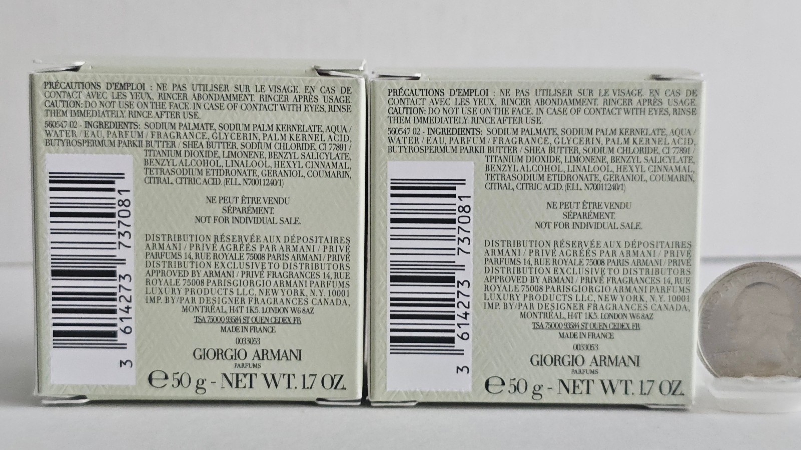 Armani Privé THÉ YULONG Scented Luxury Mini Soap – TWO PIECES 1.7Oz/50g/each