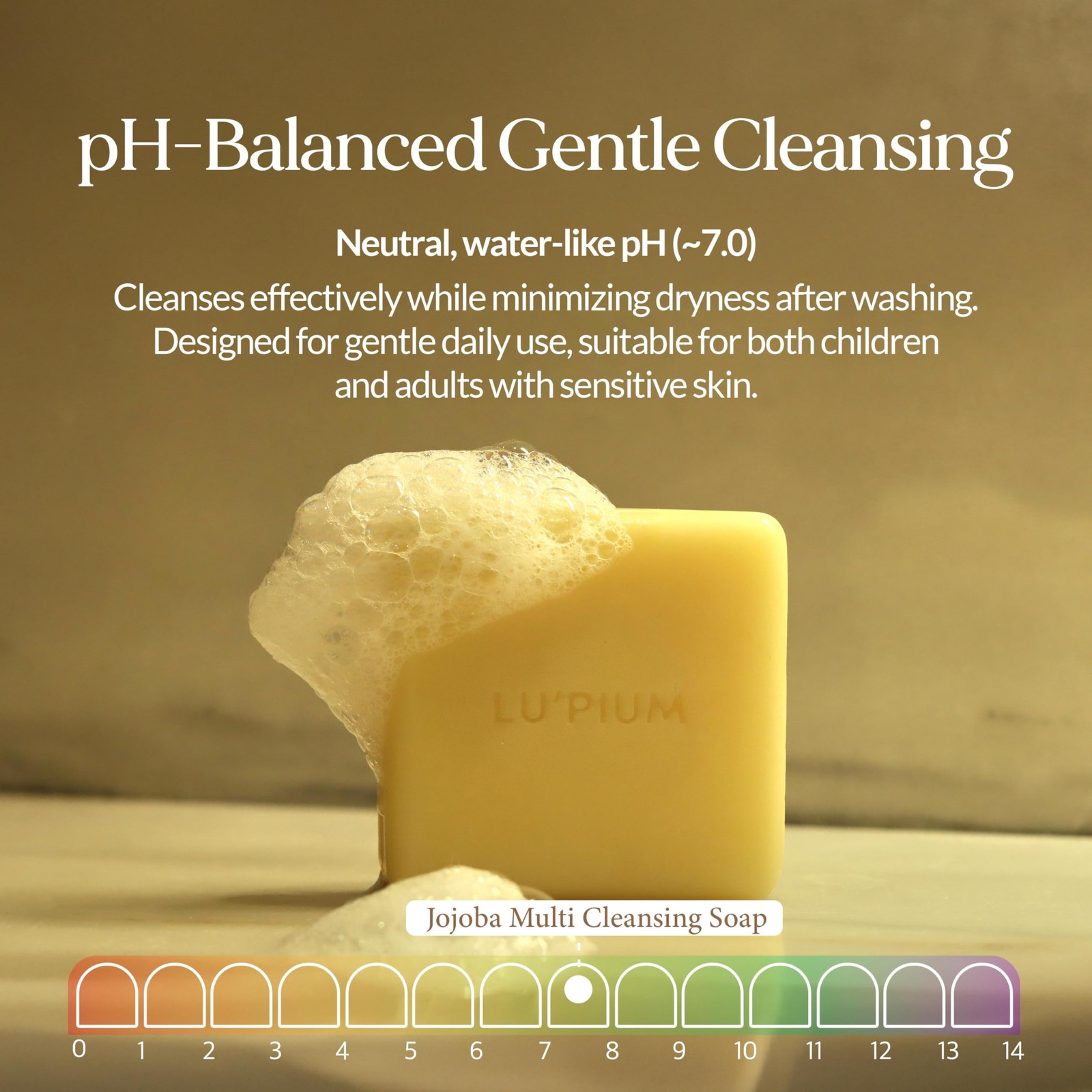LU’PIUM Jojoba Multi Cleansing Soap Bar Centella Asiatica 100g