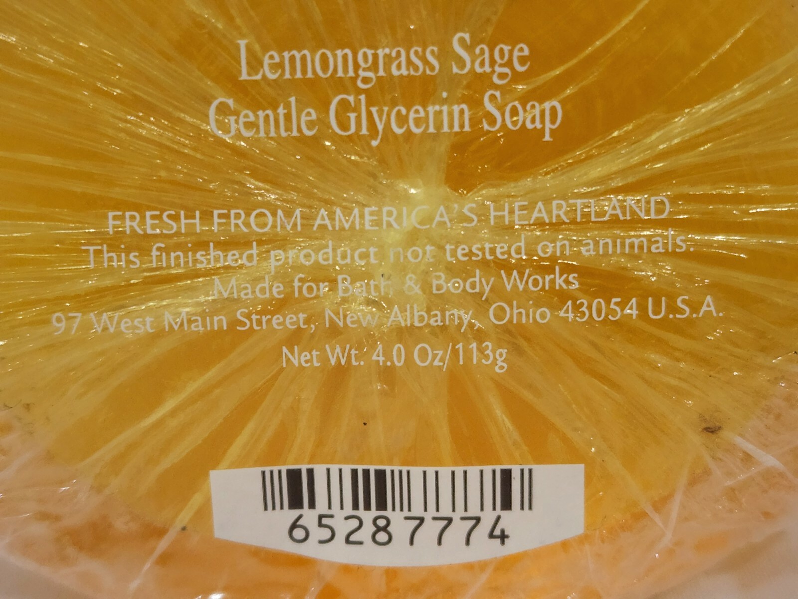 Bath Body Works LEMONGRASS SAGE Gentle Glycerin Bar Soap Body 4 oz/113g New RARE