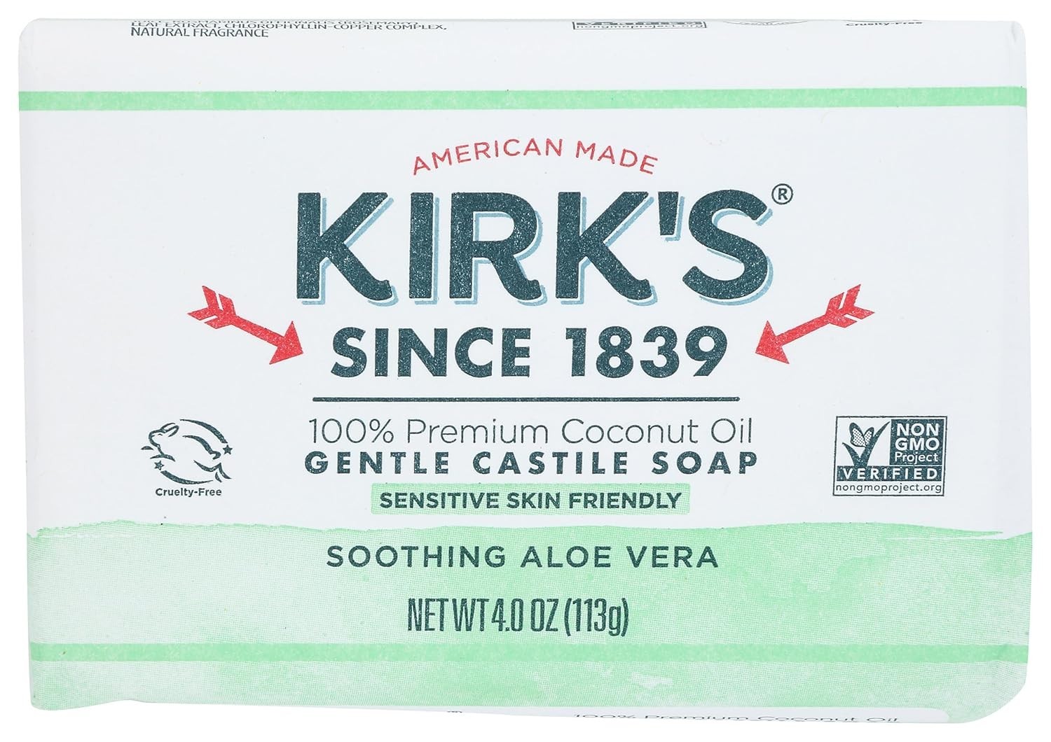 4 Oz Organic Castile Soap – Hydrating Aloe Vera Bar for Whole Body Use