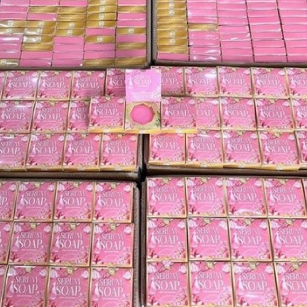 NB soap Facial Cleansing Serum gentle, 60g. X 6 pink box, fragrant, soft bubbles