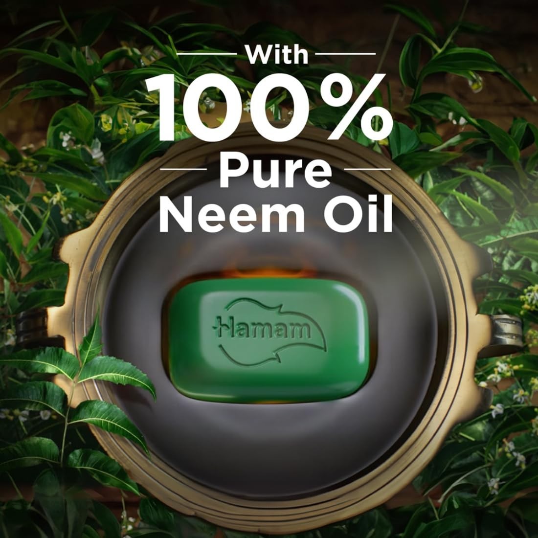 Hamam Neem, Tulsi & Aloe Vera Ayurvedic Soap Bar – Pack of 3 , 150g (Pack of 3)