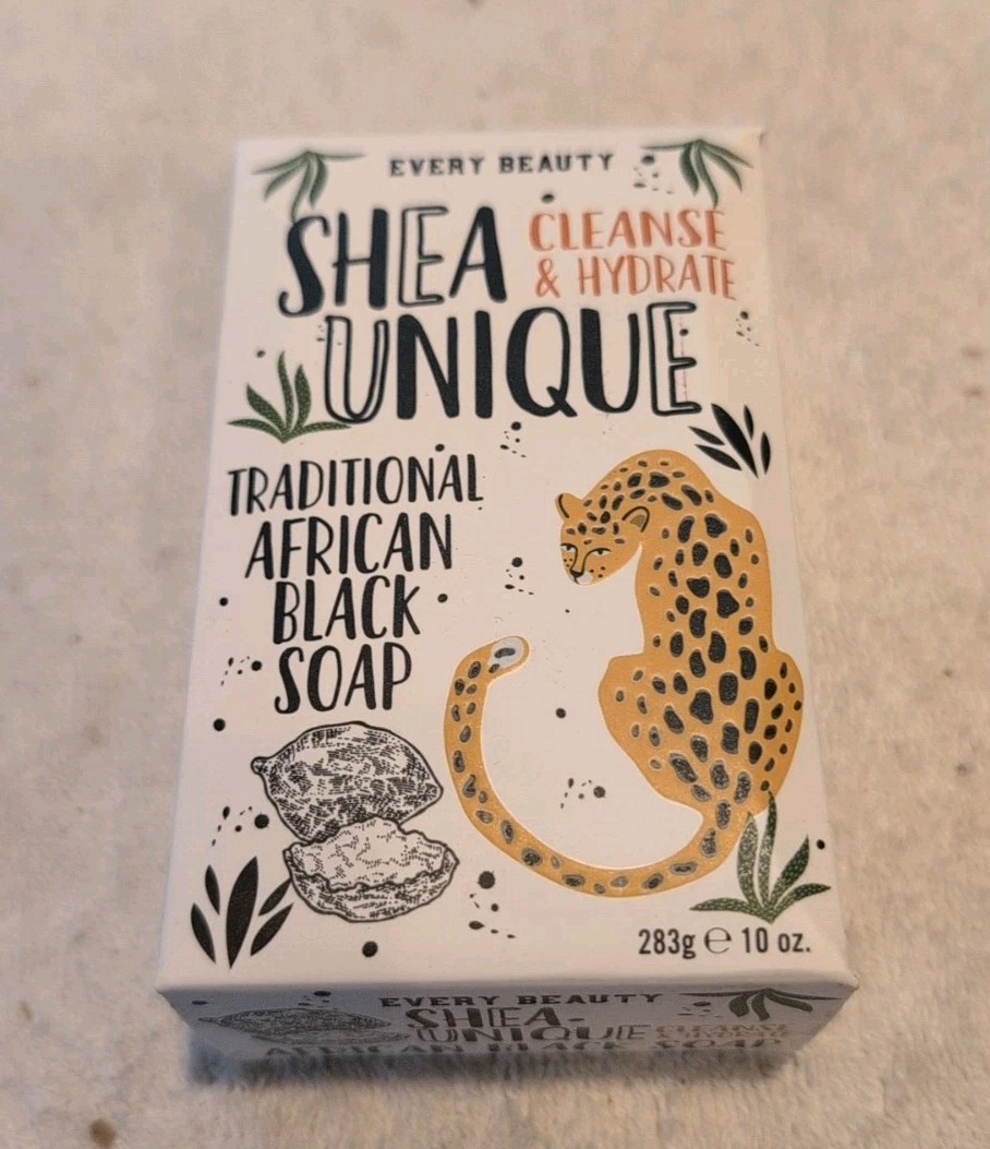 Every Beauty Shea Unique AFRICAN BLACK SOAP 10oz Bar