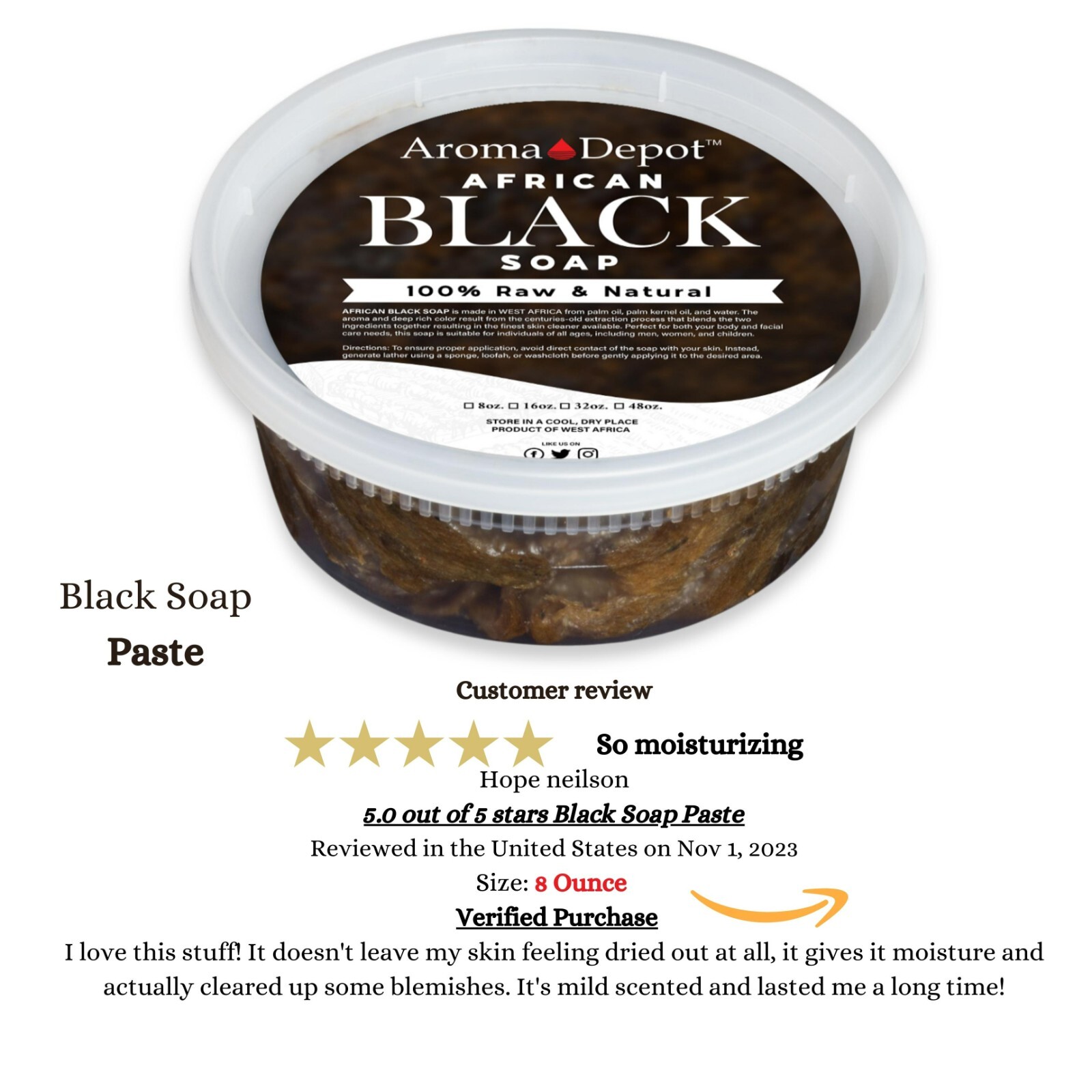 Liquid African Black Soap Raw 100% Pure Natural Bath Hair Face Wash Wholesale