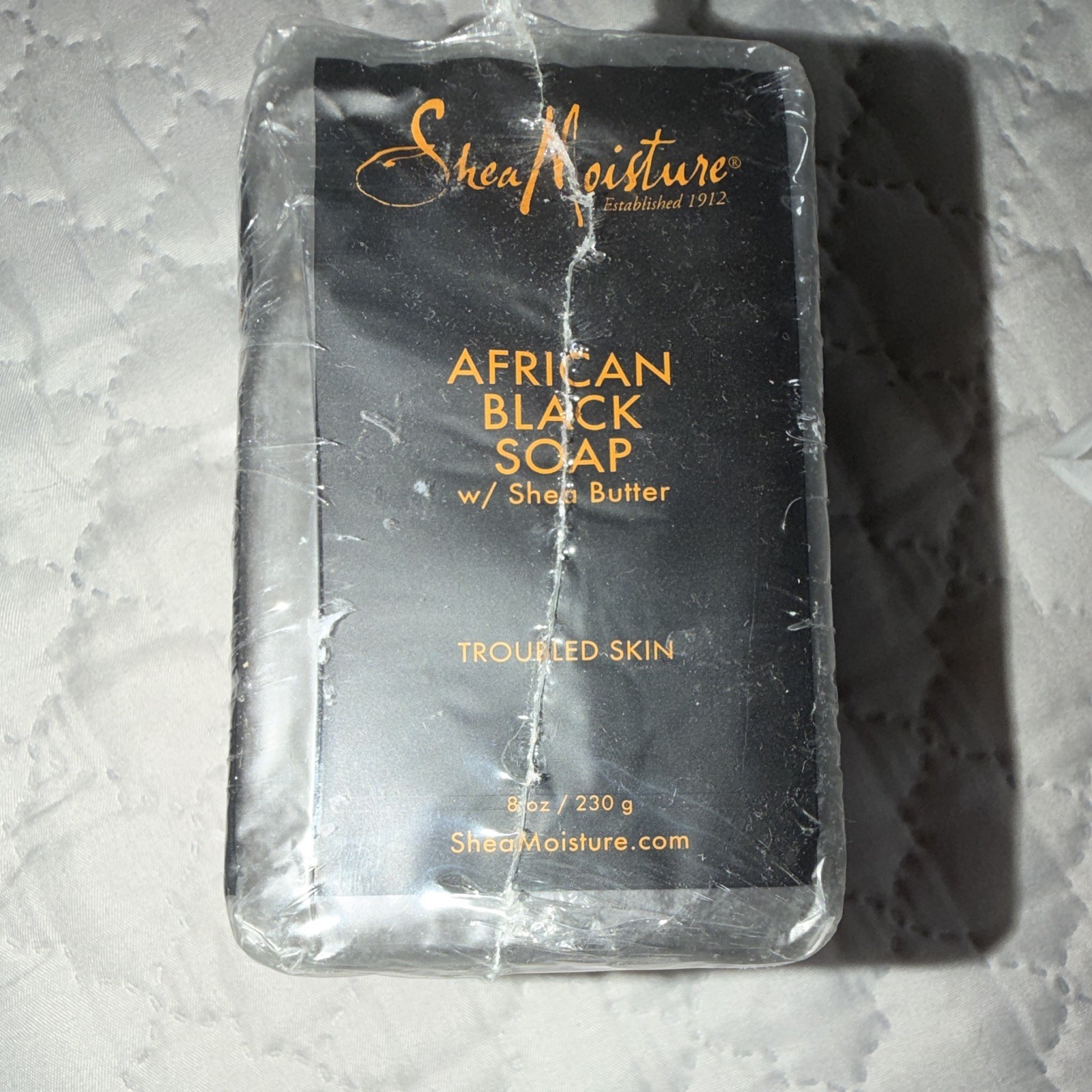 Shea Moisture African Black Soap w/ Shea Butter 8oz 2 Pack for Dry Skin