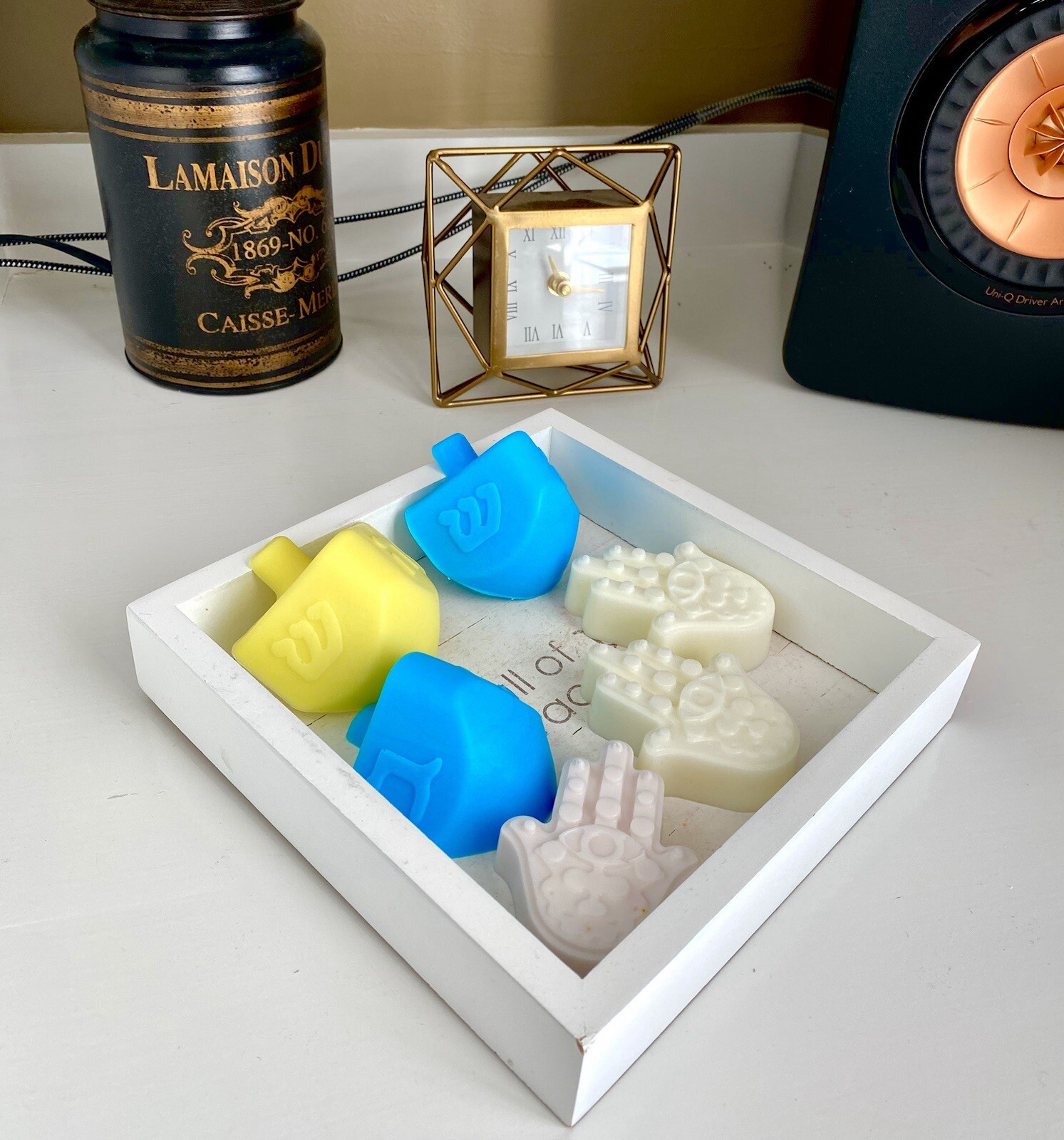 Soap Hannucah , Soap Hamsa, Soap Bar, Soap Vegan, Soap Gift, Dreidel Soap