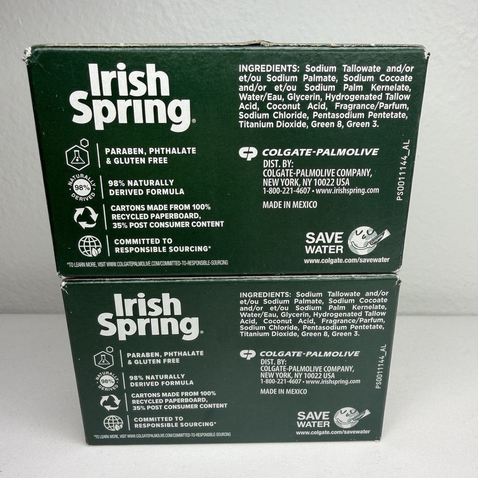 Lot Of 2 Irish Spring Original Scent Bar Soap 3.7 oz Brand New & Sealed NOS