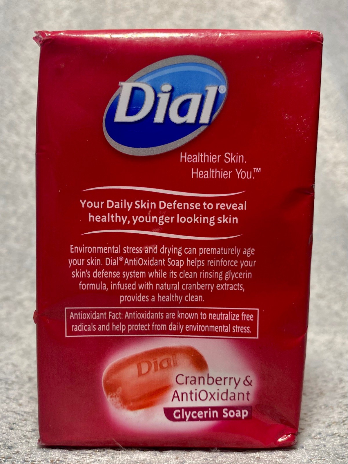 Dial Glycerin Bars Cranberry & Antioxidant 3 Bars E/4Oz Net Wt 12Oz