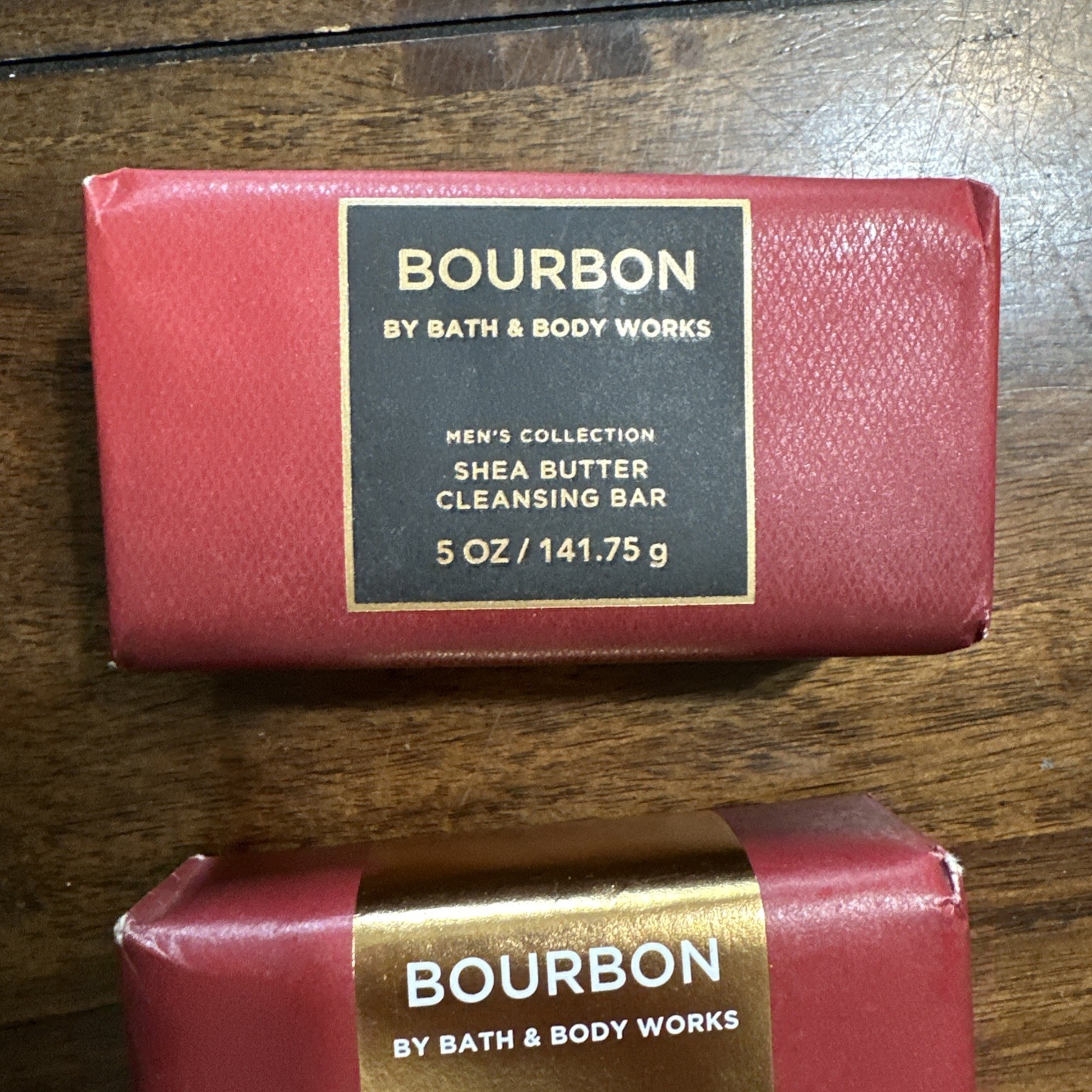 2 Bath & Body Works Bourbon Men’s Collection Shea Butter Cleansing Soap Bars