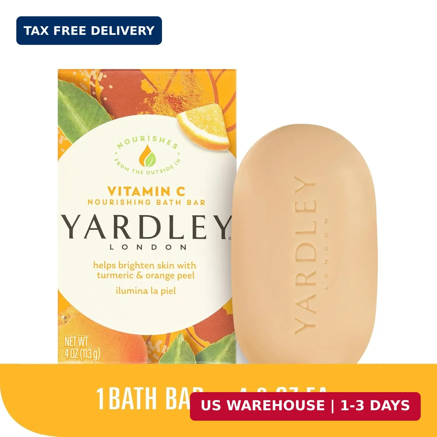 Yardley, London Vitamin C Bath Bar, 4 Ounce