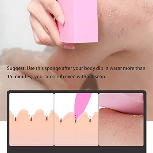 3 pcs Exfoliating Bath Sponge, Sponge for Shower, Dead Yellow,blue,pink