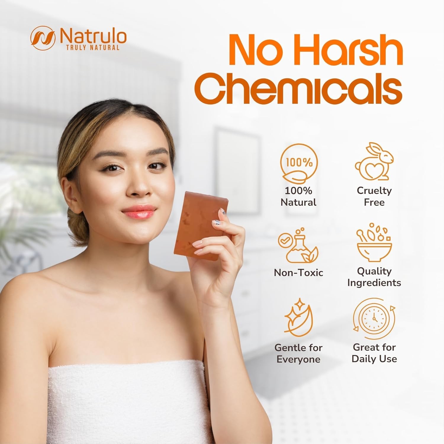 Natrulo Persimmon Soap Bar for Body Odor Control – Purifying Deodorizing Body