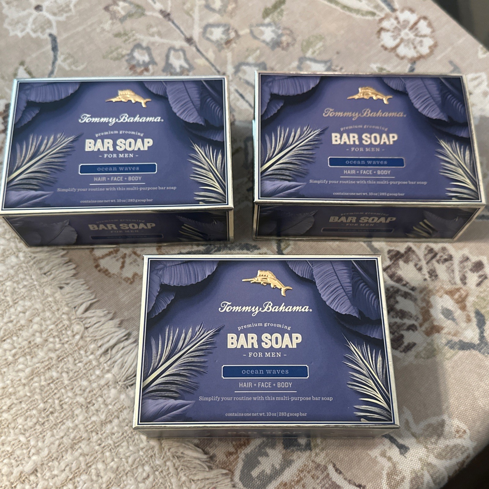 Tommy Bahama OCEAN WAVES Jumbo Bar Soap for Men Lot Of THREE 10 oz Bars